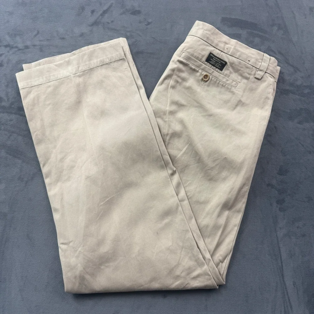 Banana Republic Dawson Chinos Mens 36x32 Khaki Tan Cotton Straight Leg Pants